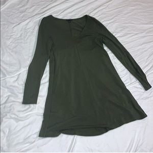Express Olive Long Sleeve Dress
